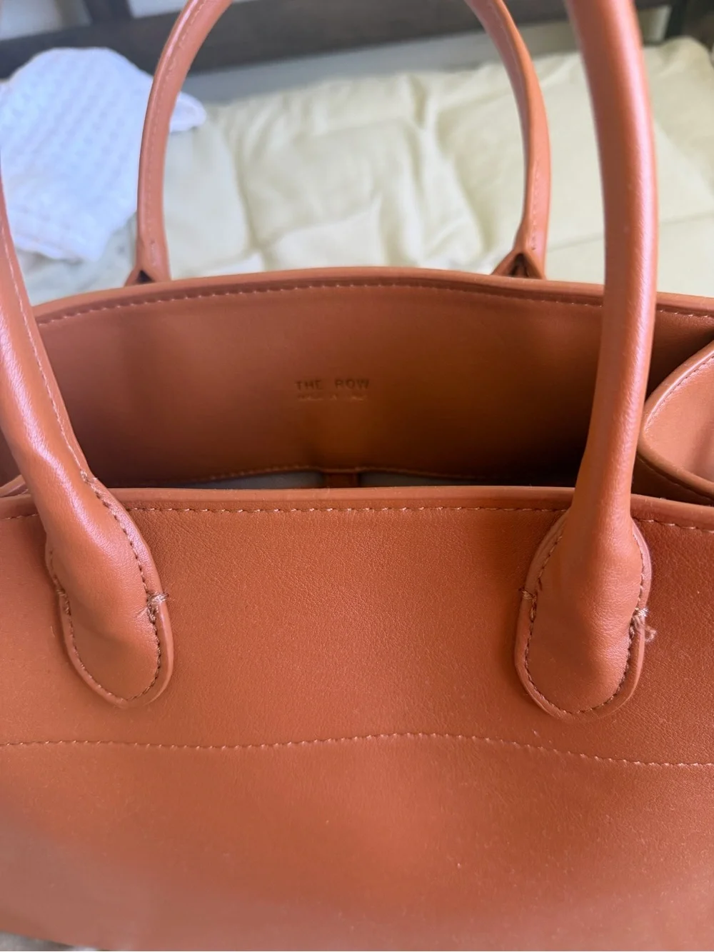 Structured Women's Satchel in Cognac Brown-Margaux Bag